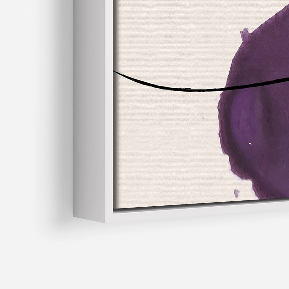 Obraz w ramie 80x120 - Migoczące Echo - abstrakcyjne akwarelowe plamy, nieregularne linie - rama biała