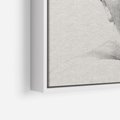 Obraz w ramie 70x100 - Szarość w Kamieniu - monochromatyczna marmurowa rzeźba, odcienie szarości - rama biała