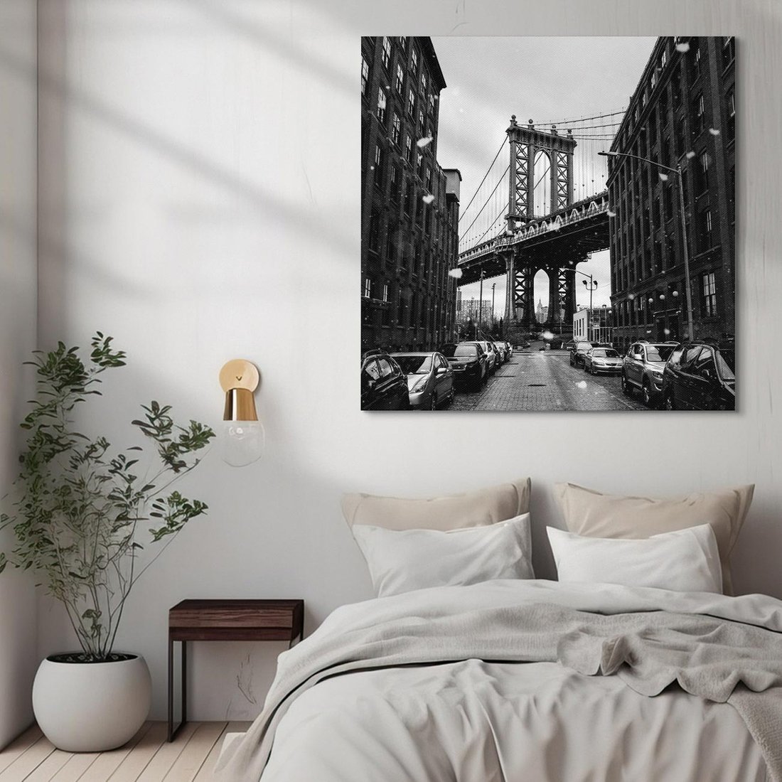 Obraz na płótnie 70x70 - Ikona Miasta - Nowy Jork, most