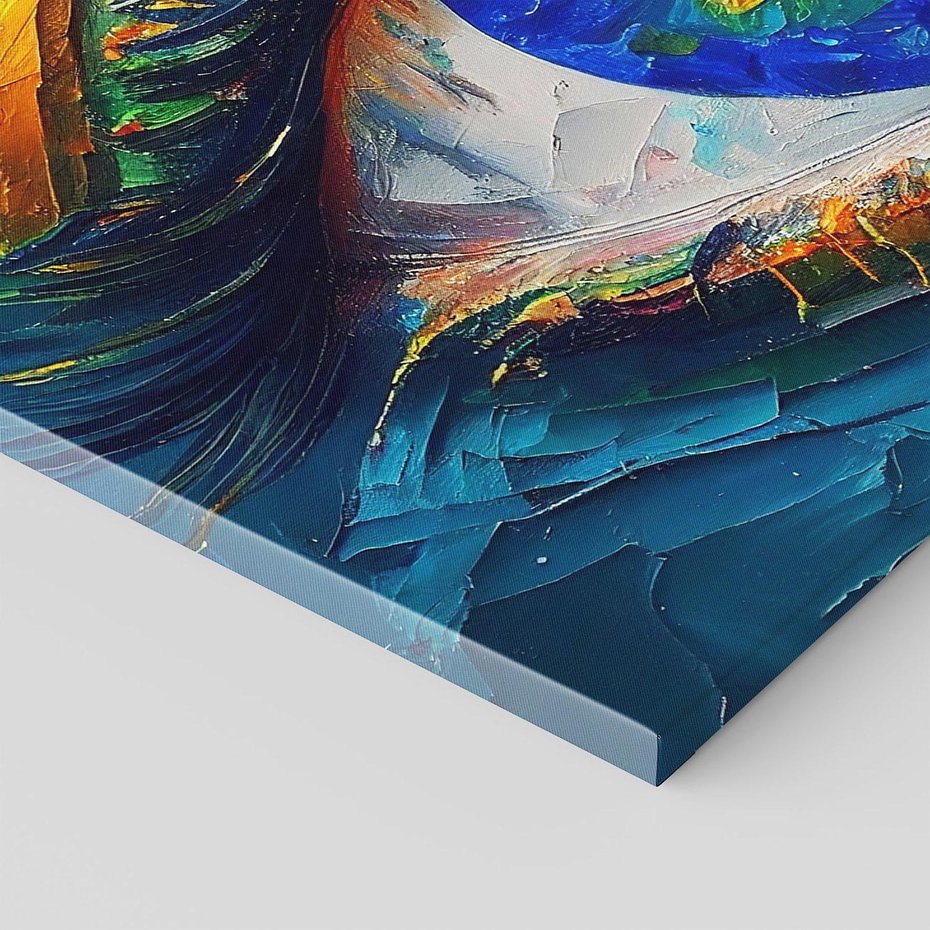 Obraz na płótnie 70x50 - Mistyka Tęczowego Oka - oko, obraz olejny