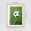 Plakat w ramie 30x40 - Namiętność Piłki i Gola - piłka nożna, gol - rama drewno