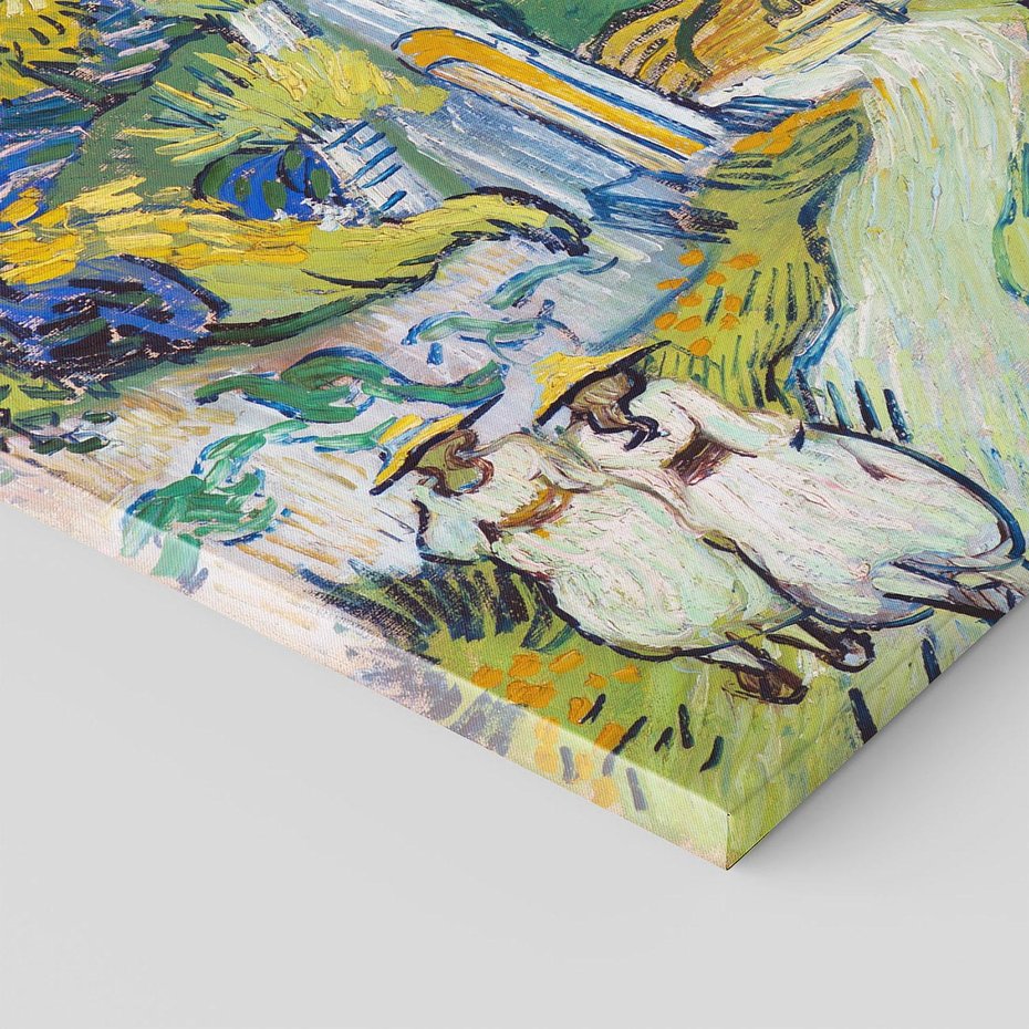 Obraz na płótnie 100x70 - "Schody w Auvers" (1890) Vincent van Gogh - Reprodukcja - reprodukcja, obraz na płótnie