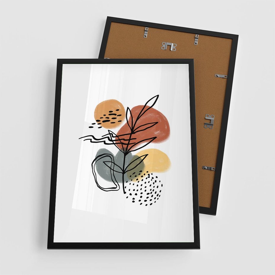 Plakat w ramie 50x70 - Bezgraniczne Przenikania - abstrakcja, sztuka nowoczesna - rama czarna