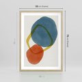 Plakat w ramie 50x70 - Modernistyczna Abstrakcja: Kolorowe Plamy - abstrakcja, modern - rama drewno