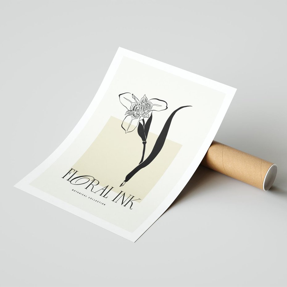 Plakat bez ramy 21x30 - Wyblakłe odcienie snów - kwiat, irys