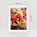 Plakat w ramie 30x40 - Smakowite Porywy - owoce, jedzenie - rama biała