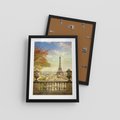 Plakat w ramie 30x40 - Paryż za Wieżą Eiffla - Paryż, Eiffla - rama czarna