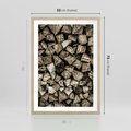 Plakat w ramie 50x70 - Piękno Drewna - belki drewna, drewno - rama drewno