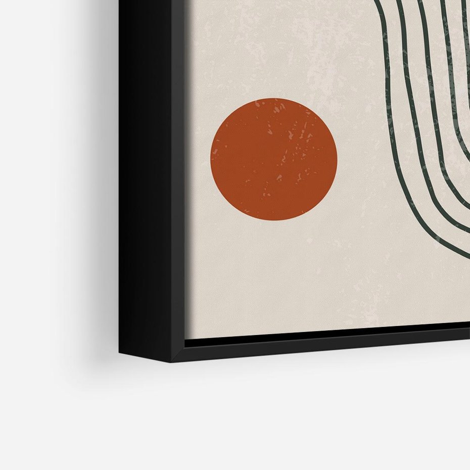 Obraz w ramie 50x50 - Czysta Refleksja - abstrakcyjna sztuka, boho kształty - rama czarna