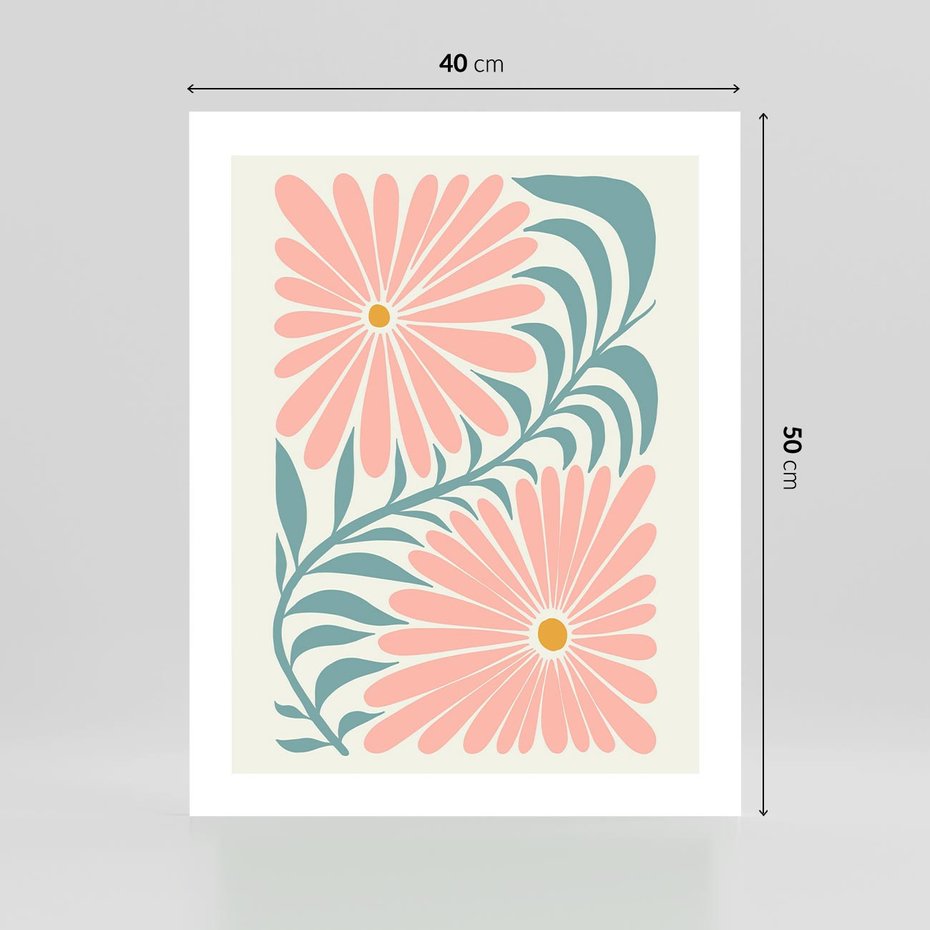 Plakat bez ramy 40x50 - Kształtując Marzenia - kwiaty, sztuka nowoczesna