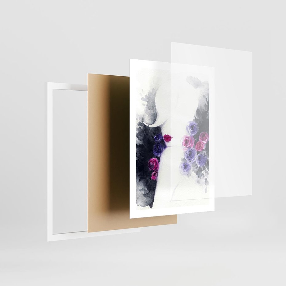 Plakat w ramie 50x70 - Urok osobowości - kobieta, portret - rama biała