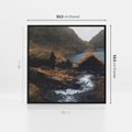 Obraz w ramie 50x50 - Spokój Natury - skandynawski, pejzaż - rama czarna