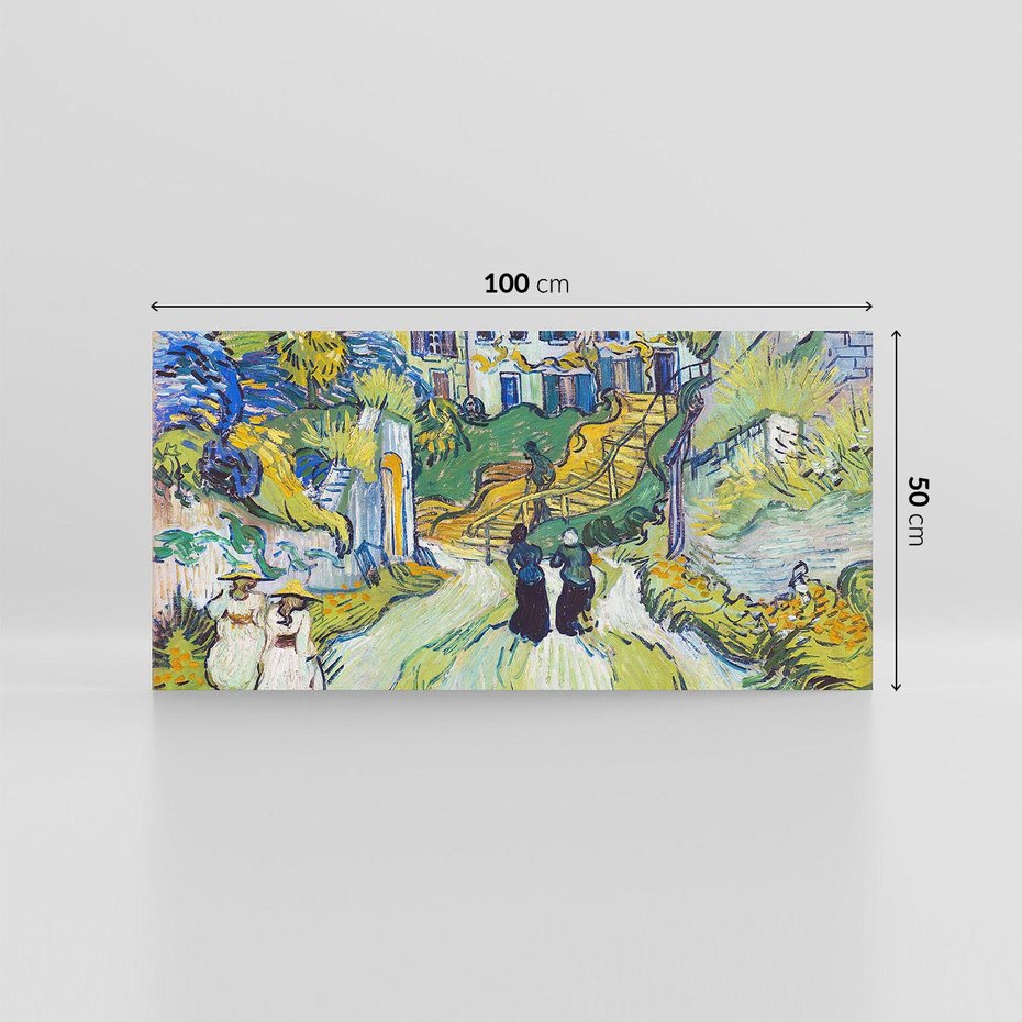 Obraz na płótnie 100x50 - "Schody w Auvers" (1890) Vincent van Gogh - Reprodukcja - reprodukcja, obraz na płótnie