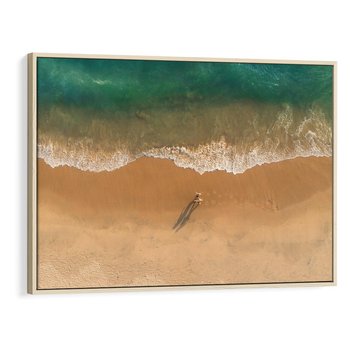 Obraz w ramie 70x50 - Oaza Relaksu - plaża, morze - rama drewno