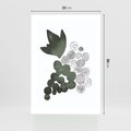 Plakat bez ramy 21x30 - Grono Abstrakcji - minimalistyczny plakat, winogrona