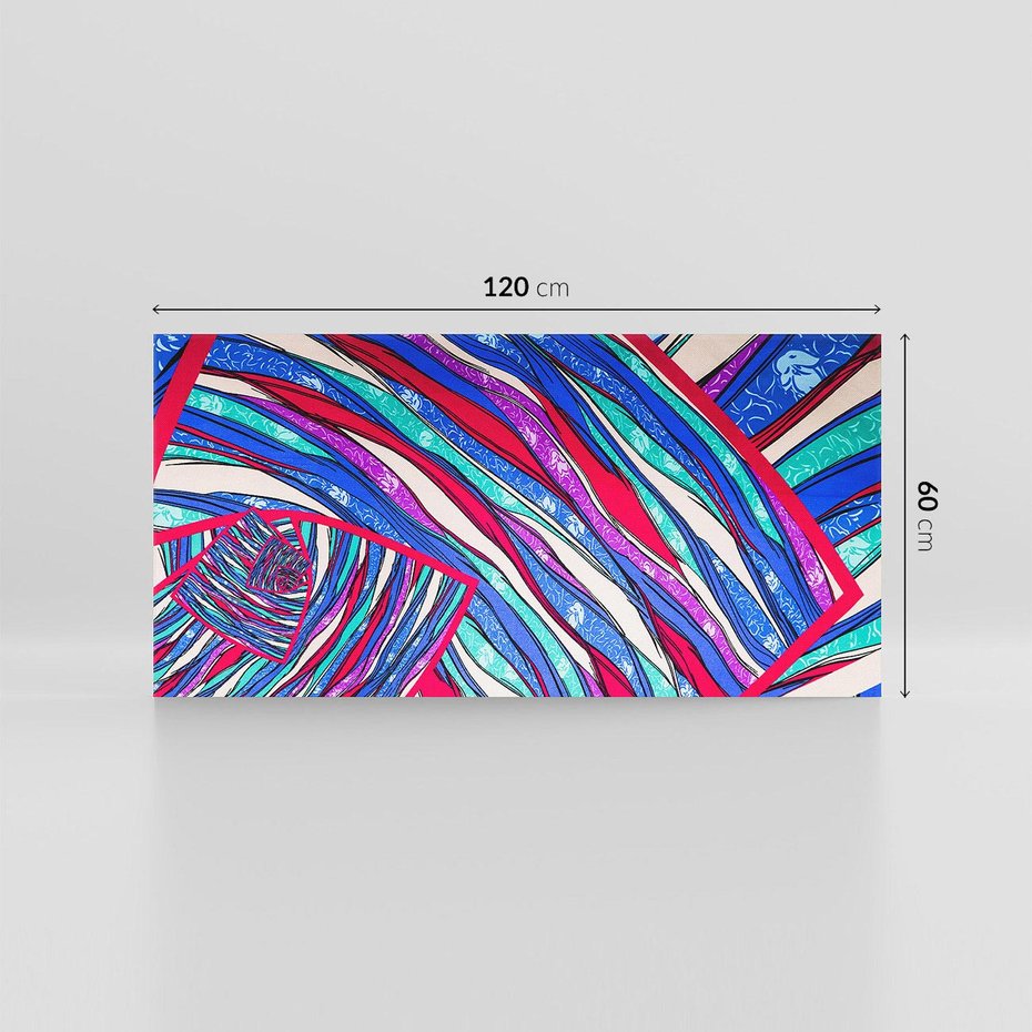 Obraz na płótnie 120x60 - Abstrakcyjna Gra Świateł i Cieni - abstrakcja