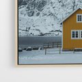 Obraz w ramie 70x100 - Urok Norweskich Domków - Skandynawia, Norwegia - rama drewno