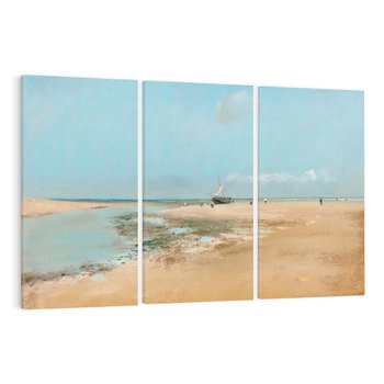Obraz na płótnie 120x80 - Beach at Low Tide (Mouth of the River) (1869), Edgar Degas - Reprodukcja - reprodukcja, obraz na płótnie