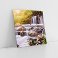 Obraz na płótnie 30x30 - Moc Natury - wodospad, rzeka