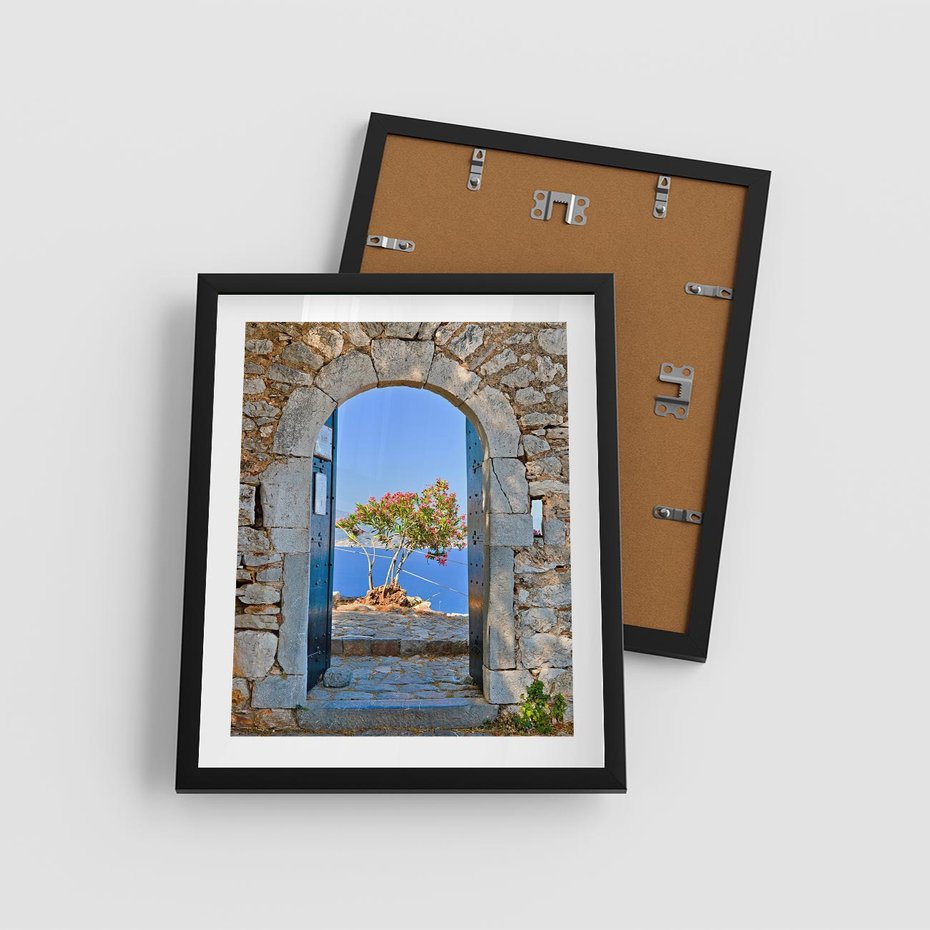 Plakat w ramie 40x50 - Perspektywa nad morzem - perspektywa, morze - rama czarna