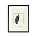 Plakat w ramie 30x40 - Zaklęta roślinna ekspresja - nowoczesna sztuka, minimalistyczny styl - rama czarna