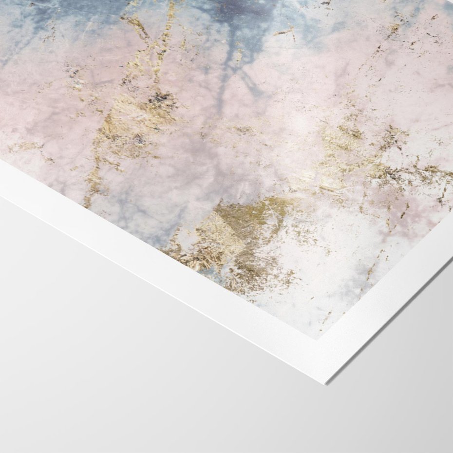 Plakat bez ramy 21x30 - Luksusowa Dekoracja - marmur, złoto