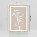 Plakat w ramie 50x70 - Harmonijne Mini Boho - minimalistyczny delikatny obraz, beżowe odcienie - rama drewno
