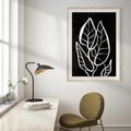 Plakat w ramie 40x50 - Lustrzane Odbicie - mroczna sztuka, minimalizm - rama drewno