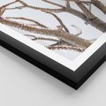 Plakat w ramie 40x50 - Pustynna Harmonia Gałęzi - pustynna roślina, suche gałęzie - rama czarna