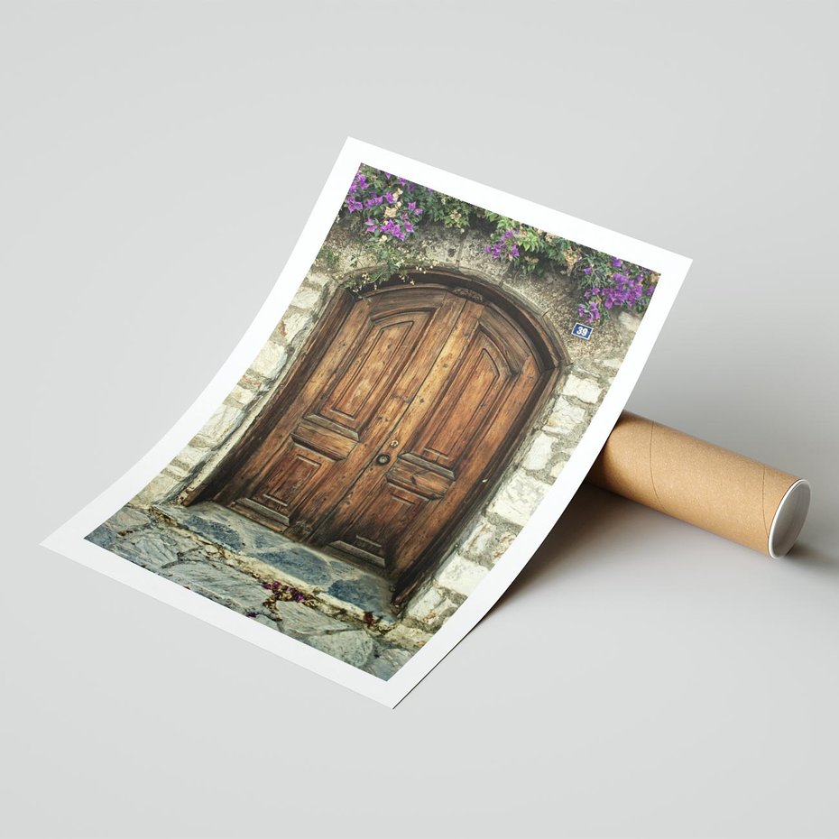 Plakat bez ramy 30x40 - Tajemnicze stare drzwi - stare, drzwi