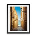 Plakat w ramie 50x70 - Perspektywa magicznej uliczki - uliczka, perspektywa - rama czarna