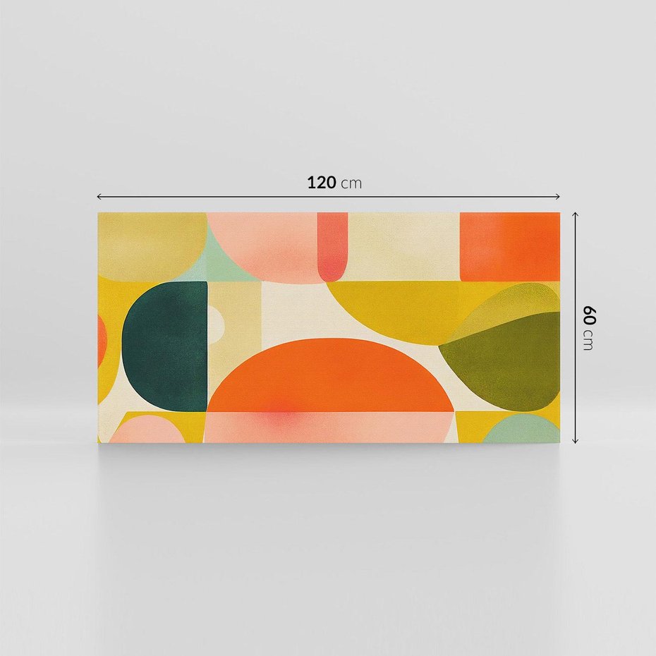 Obraz na płótnie 120x60 - Eklektyczne Oblicza - geometryczne kolorowe kształty, eksplozja kolorów