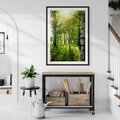 Plakat bez ramy 30x40 - Lasowa Księżycowa Noc - las, drzewa