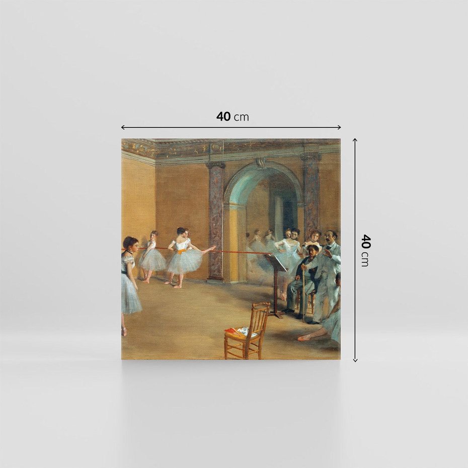 Obraz na płótnie 40x40 - The Dance Foyer at the Opera on the rue Le Peletier (1872), Edgar Degas - Reprodukcja - reprodukcja, obraz na płótnie