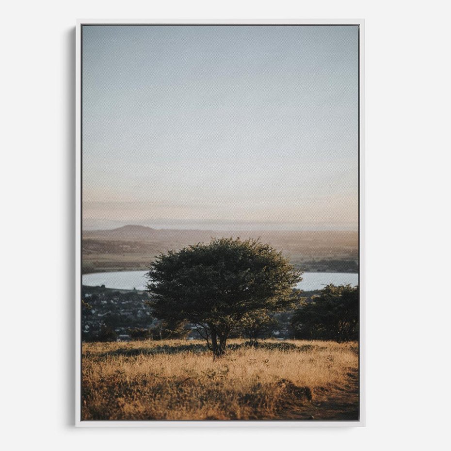 Obraz w ramie 80x120 - Siła Natury - drzewo, pejzaż - rama biała