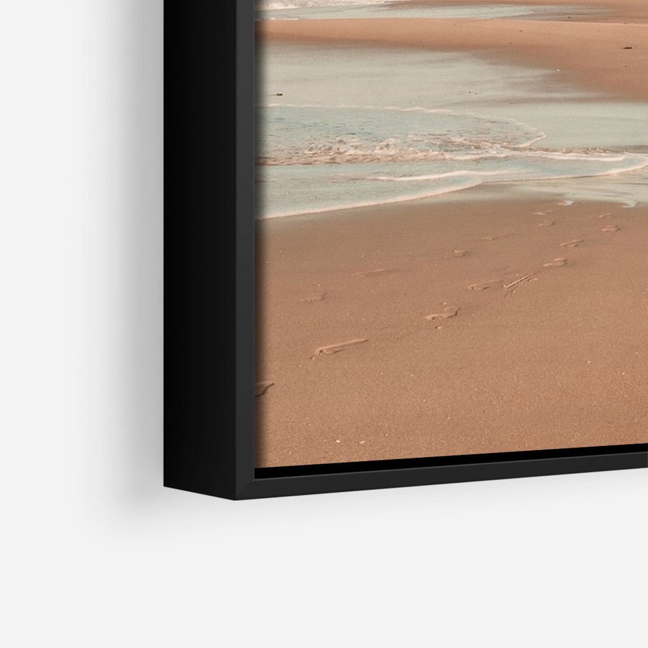 Obraz w ramie 70x100 - Ukojenie na Plaży - fotografia, rajska plaża - rama czarna