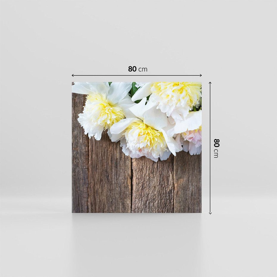 Obraz na płótnie 80x80 - Relaksująca Harmonia - kwiaty, spa