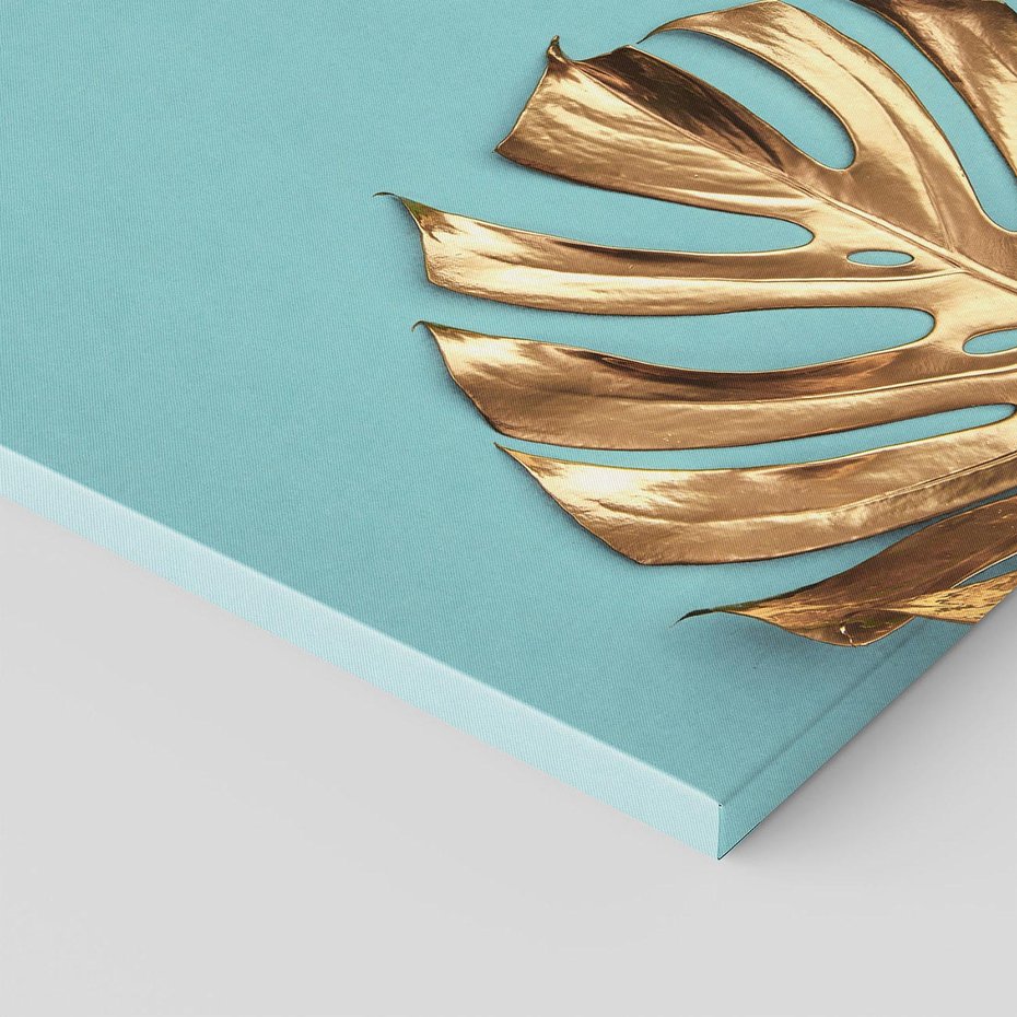 Obraz na płótnie 60x60 - Piękno Natury - złote, liście