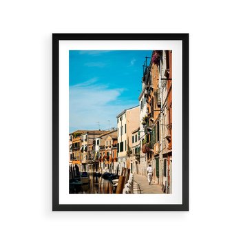 Plakat w ramie 30x40 - Magia Miejskiego Krajobrazu - uliczka, perspektywa - rama czarna