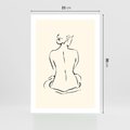 Plakat bez ramy 21x30 - Migotliwa Symfonia - kobieta akt, minimalizm
