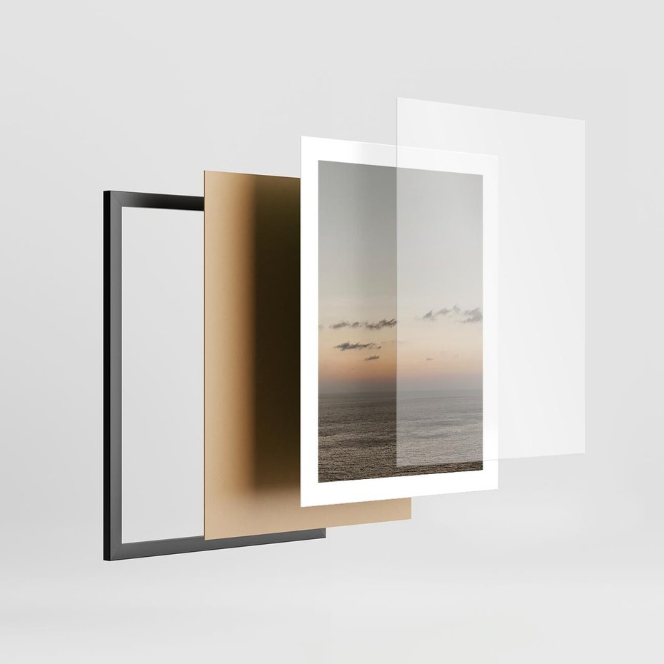 Plakat w ramie 30x40 - Chwila Romantyzmu - morze, niebo - rama czarna