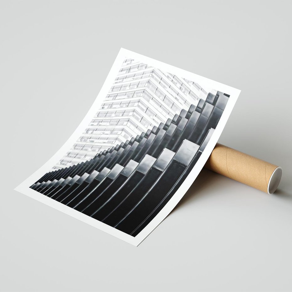 Plakat bez ramy 50x70 - Architektura Stopniowa - architektura, budynki