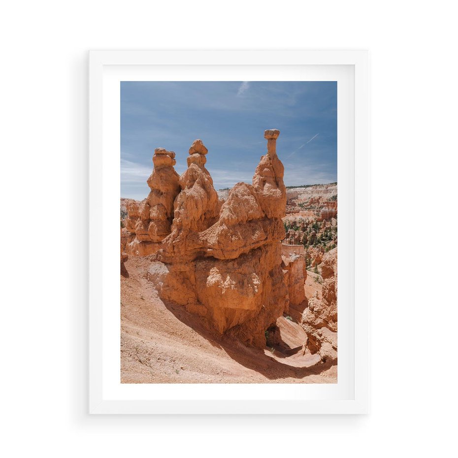 Plakat w ramie 50x70 - Spektakularne Formacje Naturalne - kanion, pustynia - rama biała