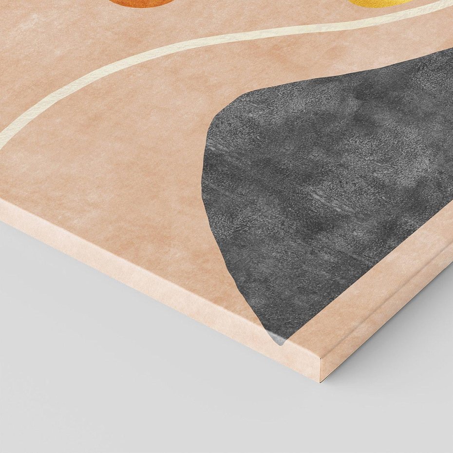 Obraz na płótnie 100x50 - Miedziana Ekspresja - abstrakcyjne kształty, plamy