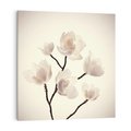 Obraz na płótnie 80x80 - Elegancja Natury - magnolia, białe