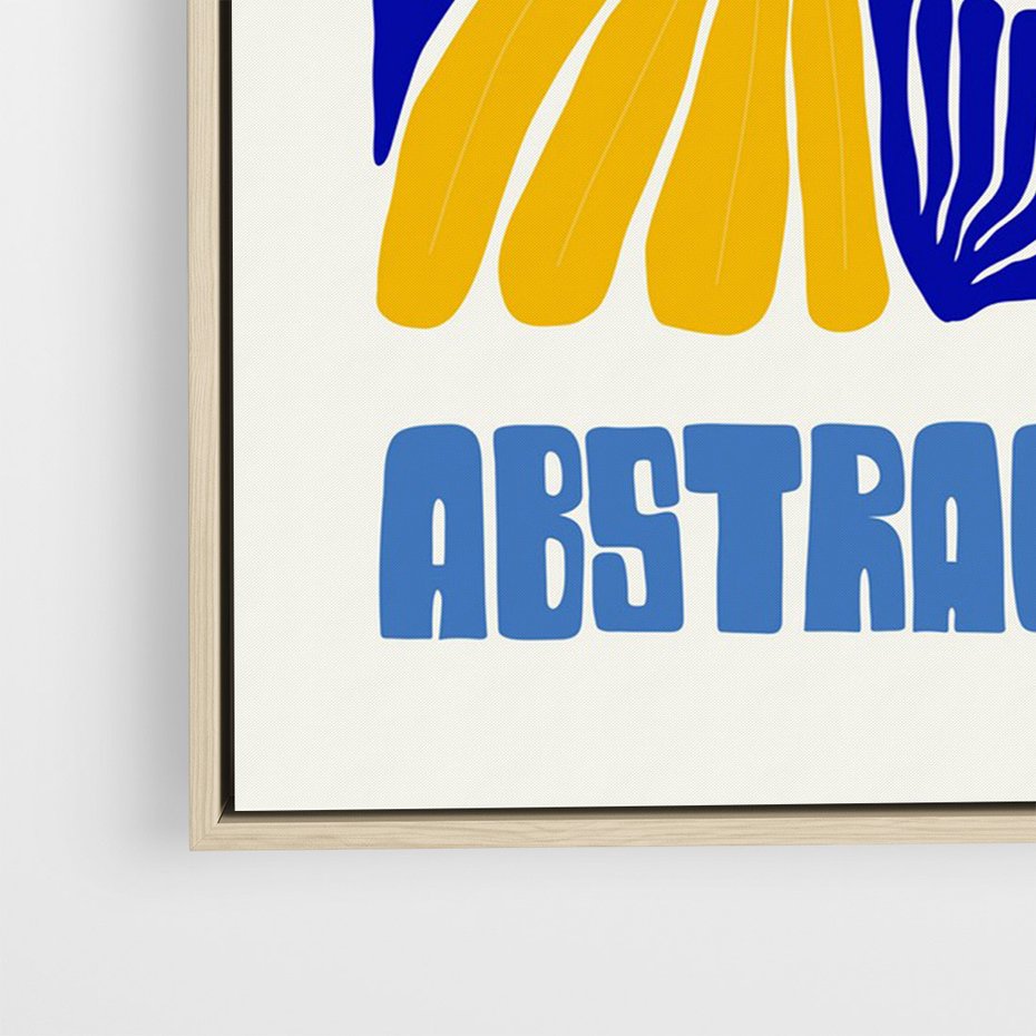 Obraz w ramie 50x70 - Przenikające Refleksje - sztuka abstrakcyjna, nowoczesny plakat - rama drewno