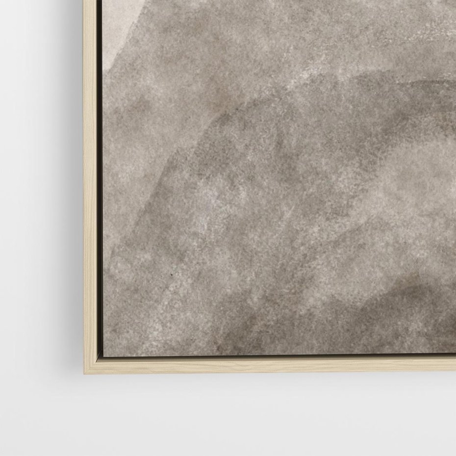 Obraz w ramie 50x50 - Przenikające Kształty - rozmyte cienie, abstrakcja - rama drewno