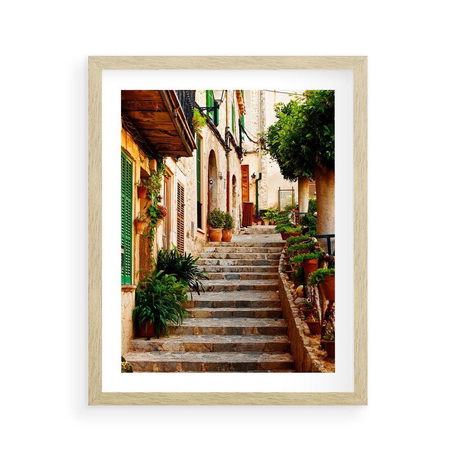 Plakat w ramie 40x50 - Uroczysta perspektywa uliczki - uliczka, perspektywa - rama drewno