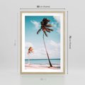 Plakat w ramie 50x70 - Raj na Ziemi - plaża, ocean - rama drewno