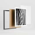 Plakat w ramie 40x50 - Pasy Zebr - zebra, paski - rama czarna